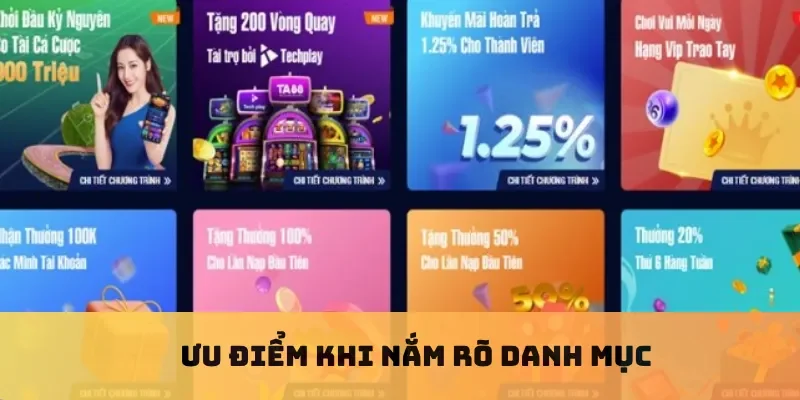 Ưu điểm khi nắm rõ danh mục